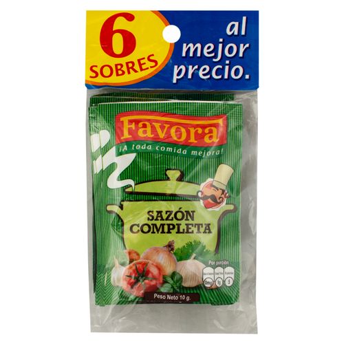 Sazón compoleta Favora 6 pack - 60 g