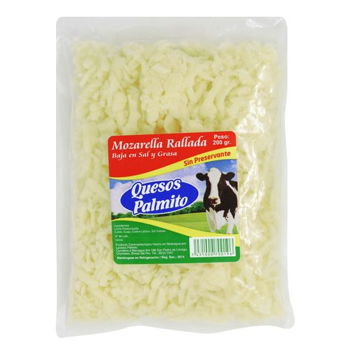 Queso Palmito Mozzarella Rallado - 200Gr