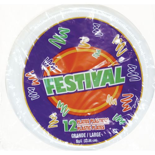 Plato Desechable Festival No9 - 12 Unidades