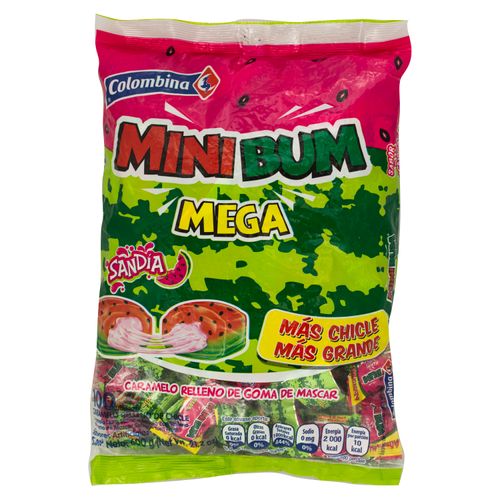 Dulces Colombina Mini Bum Sabor A Sandia - 600 g