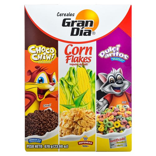 Cereal Gran Dia Choco Chiw Hojuelas 3 Pack - 670 g