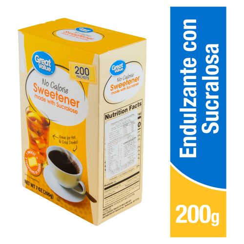 Endulzante Great Value sin calorías - 200 g