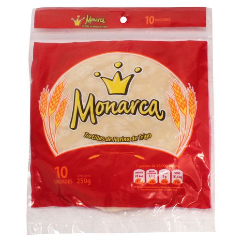 Tortilla Monarca  De Trigo 10 Unidades - 250 g