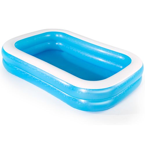 Piscina Inflable Marca Play Day Forma Rectangular con medidas de 2.62x175x51cm Color Azul Modelo: 54006A Capacidad de 206 galones
