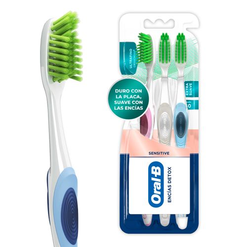 Cepillo dental Oral-B encías detox ultrafino - 3 Uds