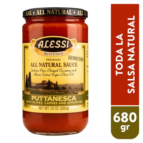 Salsa de tomate Alessi tipo puttanesca - 680 g