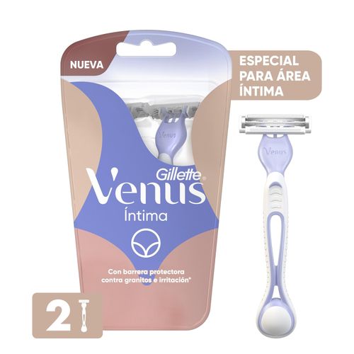 Rasuradora para Mujer Gillette Venus Íntima para la Zona Íntima - 2 Uds