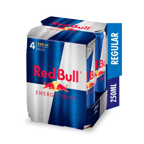 Bebida Energética Red Bull Original Lata 4 Pack - 250ml