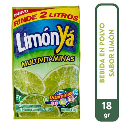 Bebida En Polvo Yá Sabor A Limón - 18 g