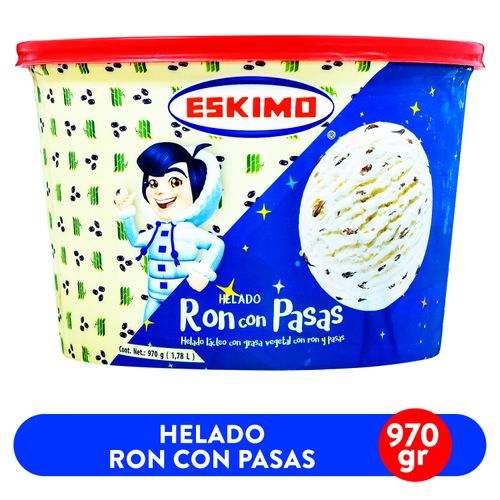 Helado Eskimo Ron Con Pasas - 965 g