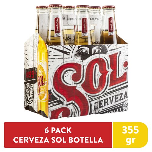 Cerveza Sol Botella 6 Pack - 2130 ml