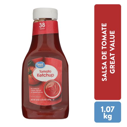 Salsa Great Value Tomate Ketchup - 1.07 kg