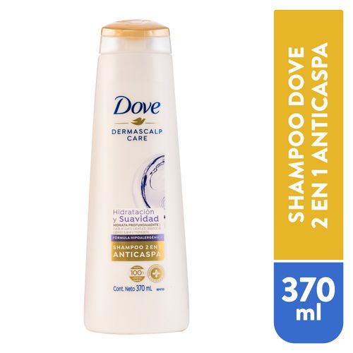 Shampoo Dove Hidratación y Suavidad en 2en1 - 370 ml