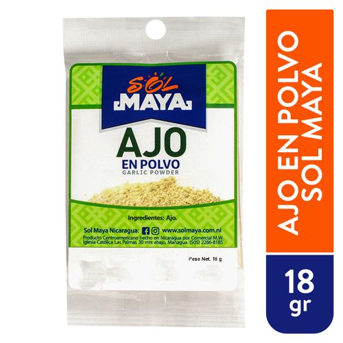 Ajo En Polvo Sol Maya Bolsa - 18 g