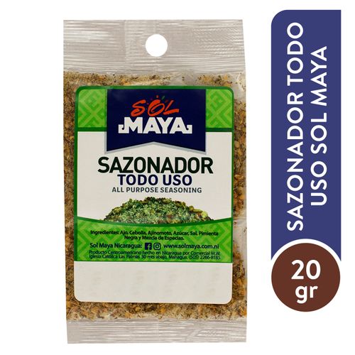 Sazonador Sol Maya Todo Uso Bolsa - 20 g