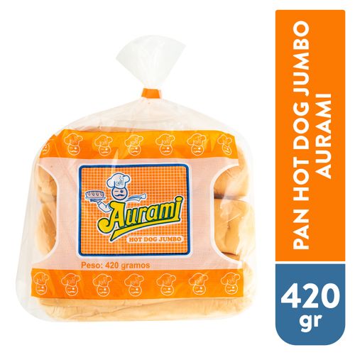 Pan Aurami Hot Dog Jumbo 6 Unidades - 420Gr