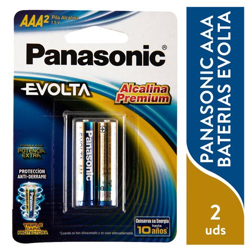 Batería Alcalina Panasonic AAA - 2 unidades