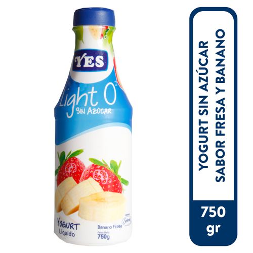 Yogurt Yes Liquido Banano Fresa Light - 750Gr
