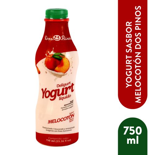 Yogurt líquido Dos Pinos melocotón - 750 ml