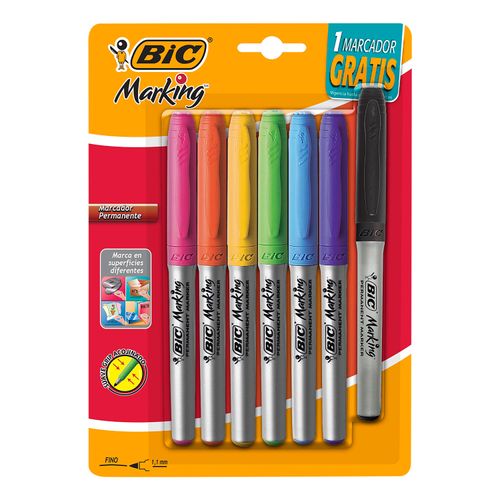 Marcador permanente Bic color collection - 6 Uds