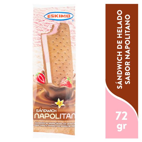 Helado Eskimo Sándwich Napolitano - 72 g
