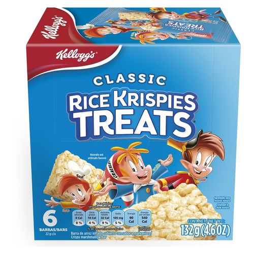 Barras Kellogg's rice krispies treats con 6 vitaminas - 132 g