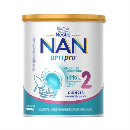 Fórmula Láctea Nan® Optipro® 2 Lata, Proteína Optimizada, Probióticos Y Dha- Ara - 900g
