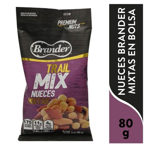 Nueces Brander Mixtas en Bolsa - 80 g