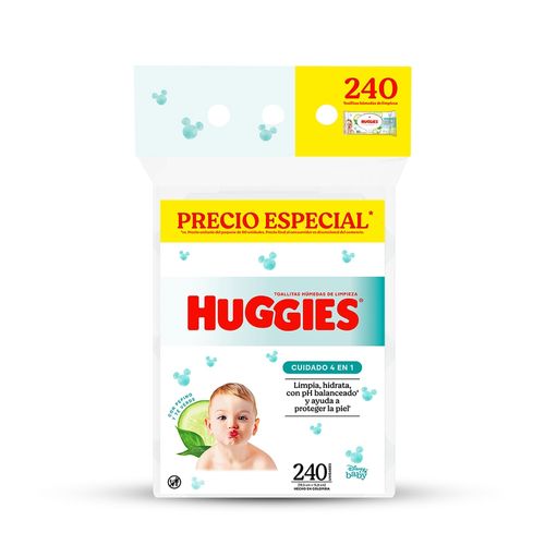 Toallas Húmedas Huggies One & Done - 240 Unidades