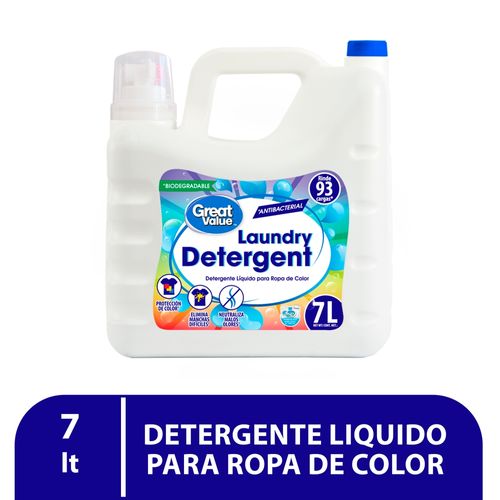 Detergente liquido Great Value para ropa blanca y color -7000ml