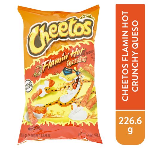 Cheetos Flamin Hot Crunchy Queso 226Gr