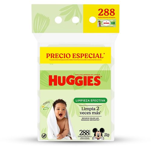 Toallas Húmedas Huggies Limpieza Efectiva - 288 Unidades