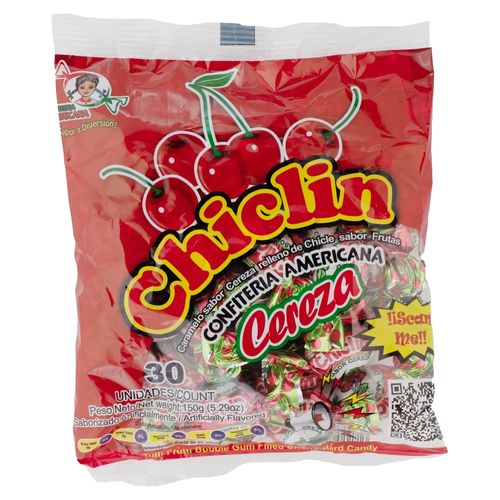 Caramelo Chiclin Con Chicle y Cereza - 180 g