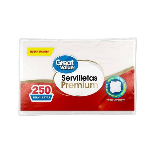 Servilleta Great Value Premium - 250 Uds