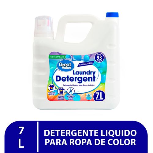 Detergente liquido Great Value para ropa blanca y color -7000ml