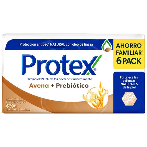 Jabón De Baño Protex Avena+Prebiótico En Barra 110g -  6Uds