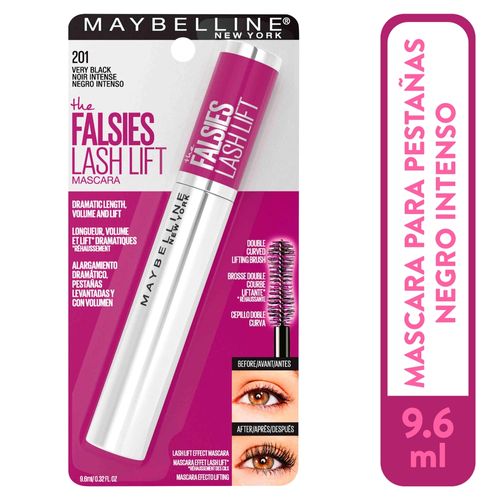 Máscara Para Pestañas Lavable Maybelline New York The Falsies Lash 200 Negro Extra Intenso - 9.6 ml
