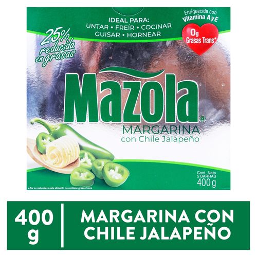 Margarina Chile Jalapeno Mazola 400Gr