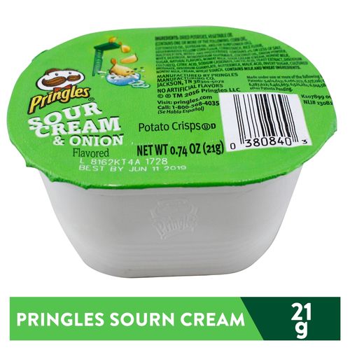 Papas crujientes Pringles sabor crema y cebolla  - 21 g