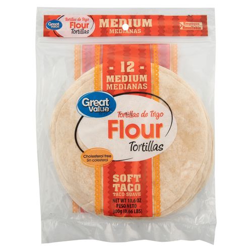 Tortilla Great Value De Trigo Taco - 300 g