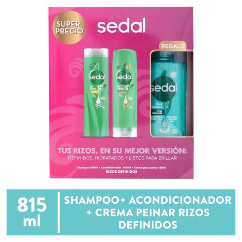 Kit Sh Acond Crema Pei Sedal Rizos 815ml