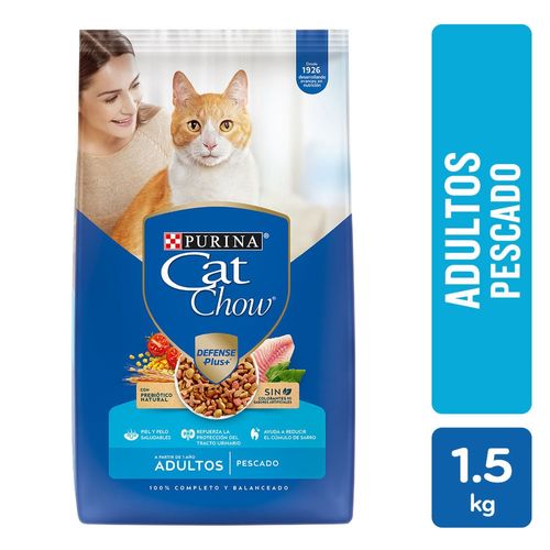 Alimento Gato Adulto Purina Cat Chow  Defense Plus Pescado 1.5 kg