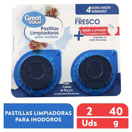 Pastilla Inodoro Great Value Aroma Fresco 2 Uds - 40 g