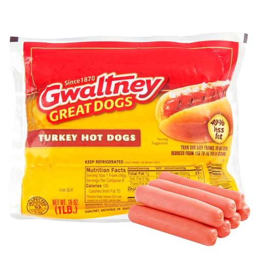 Salchicha Gwalney grande de pavo - 454 g