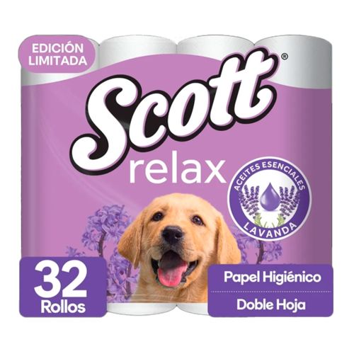 Papel Higiénico Scott Relax Lavanda - 32 Rollos