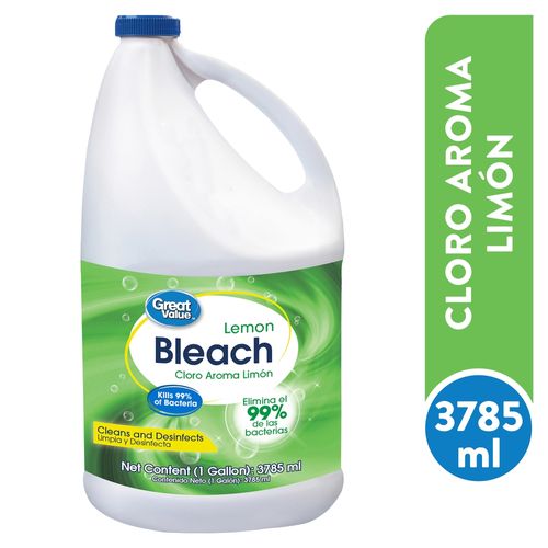 Cloro Great Value galón aroma limon -3785ml