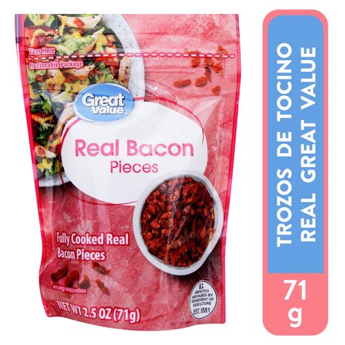 Trocitos Great Value de tocineta - 71 g