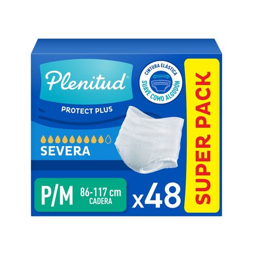 Pañal para adulto Plenitud protect plus talla P/M - 48 Uds