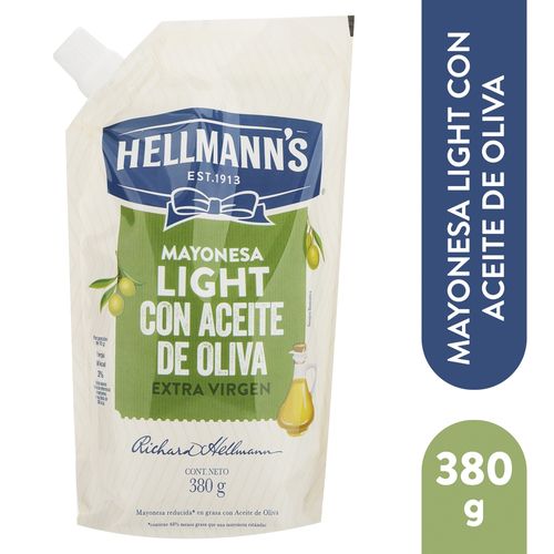 Mayonesa Hellmanns Light Oliva en Tarro - 380 g