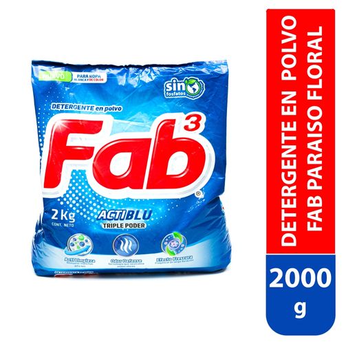 Detergente Fab en polvo paraiso floral - 2000 g